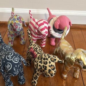 VS Pink stuffed dog collection.